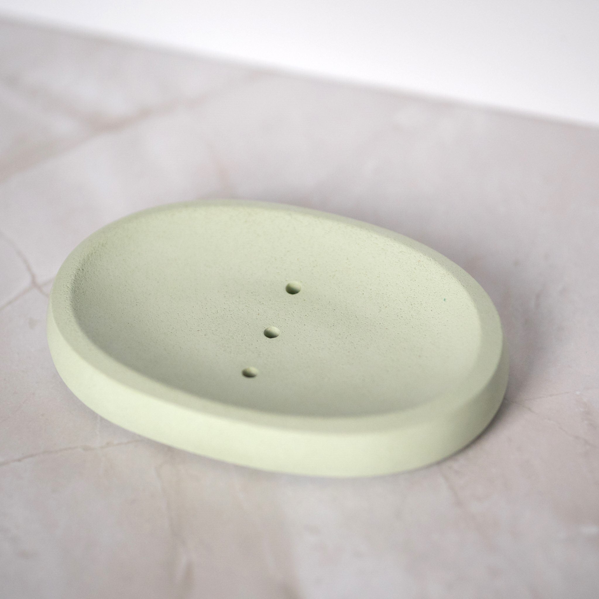 Concrete Oval Soap Dish